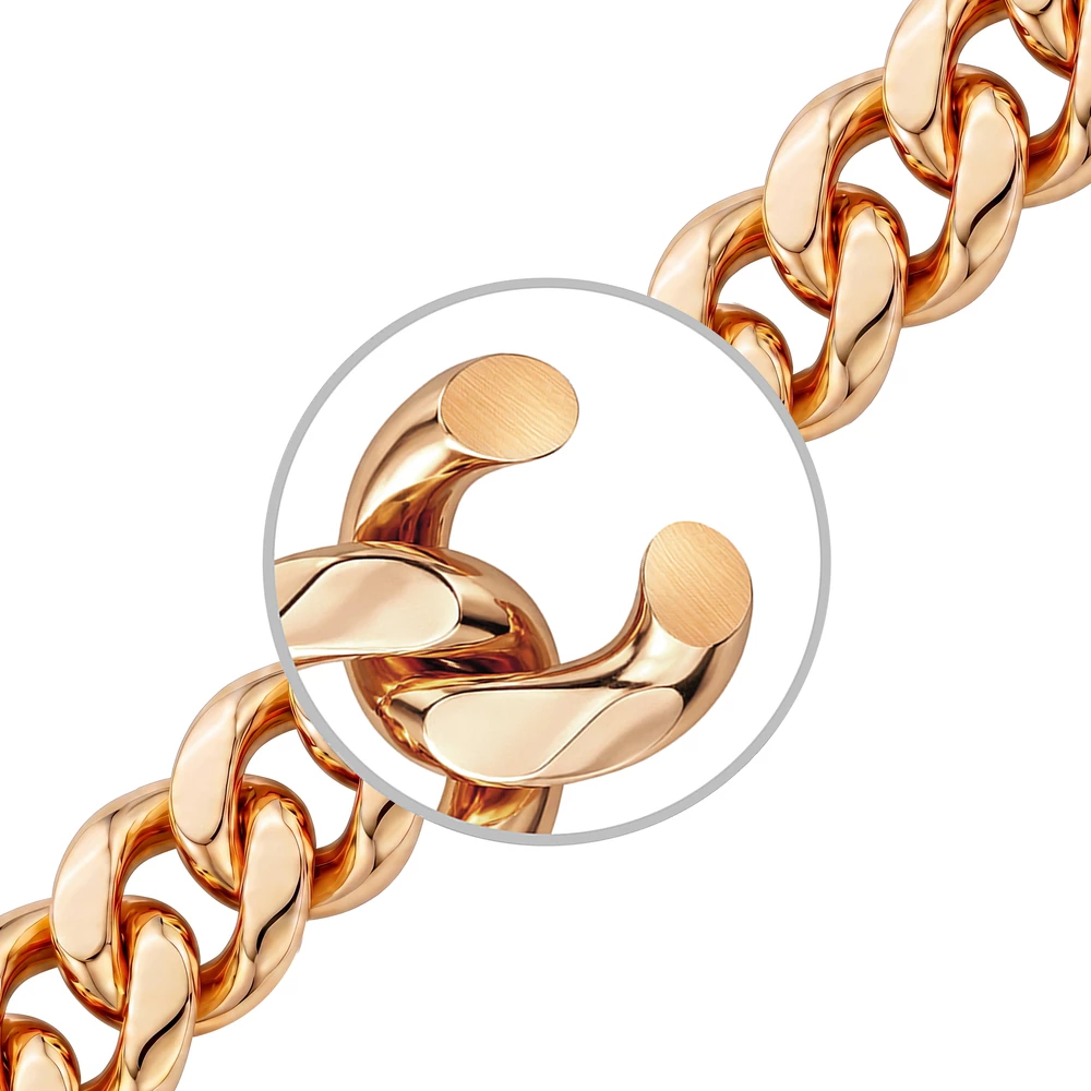 Золотой браслет, плетение дорожка Изображение 2